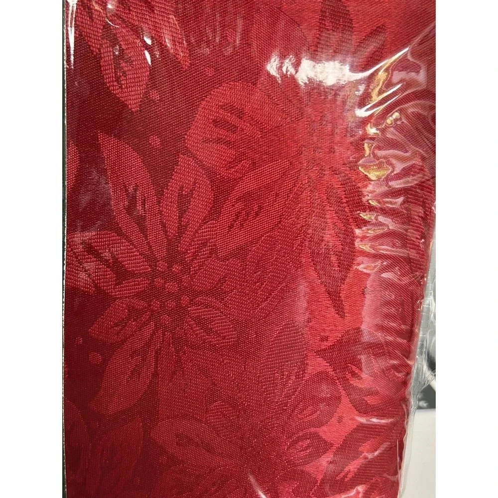 New Sultan's‎ Linens RED Poinsetta Holiday Tablecloth 60